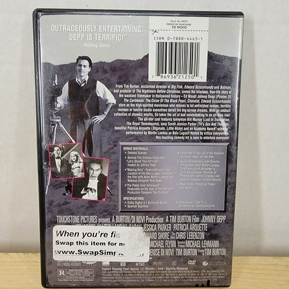 DVD Ed Wood w/ insert - Picture 4 of 4